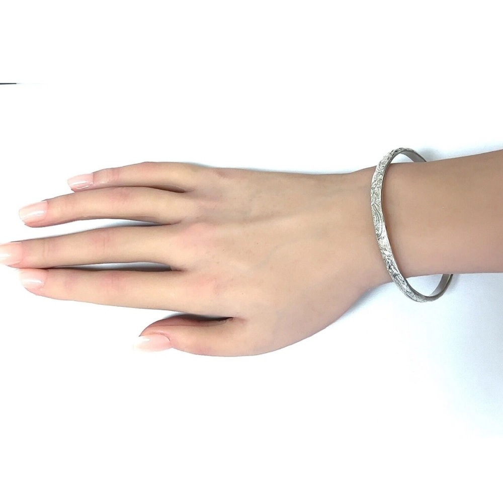 Vintage Taxco Sterling Silver Intricate Silver Bracelet - Picture 6 of 8